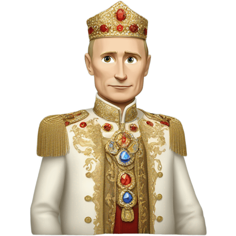 vladimir putin in Romanov dress, full body emoji