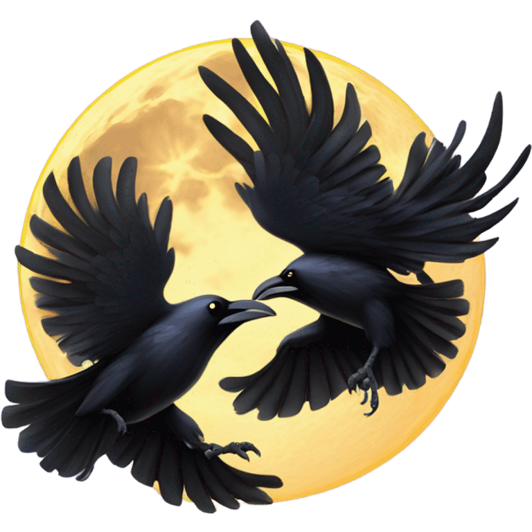 Odins ravens eating the moon  emoji