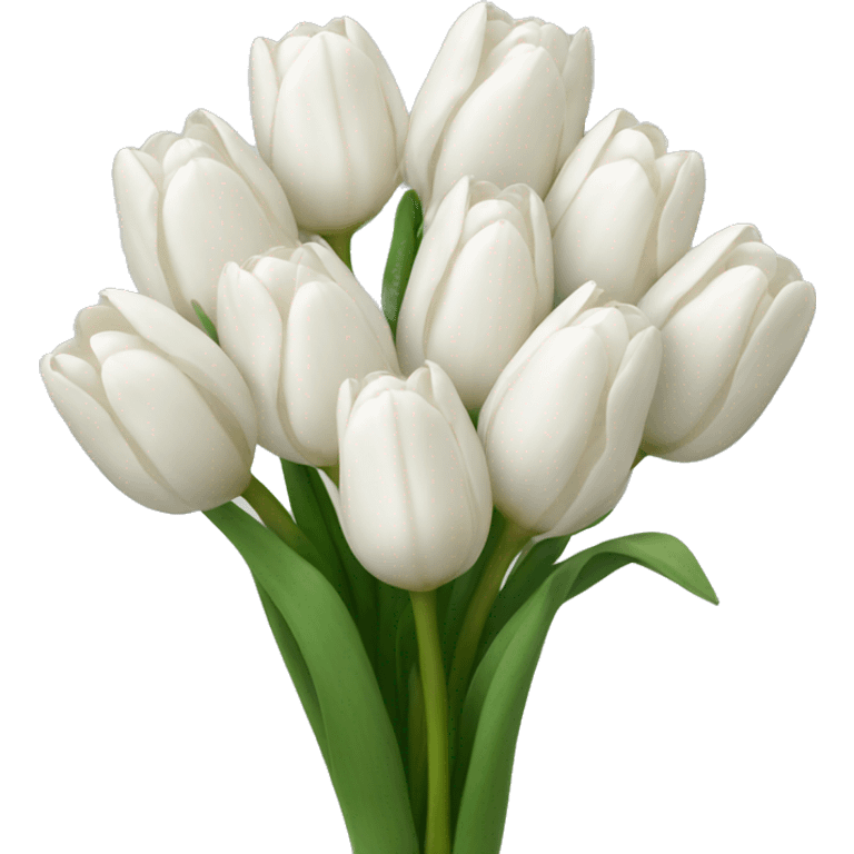 white tulip bouquet  emoji