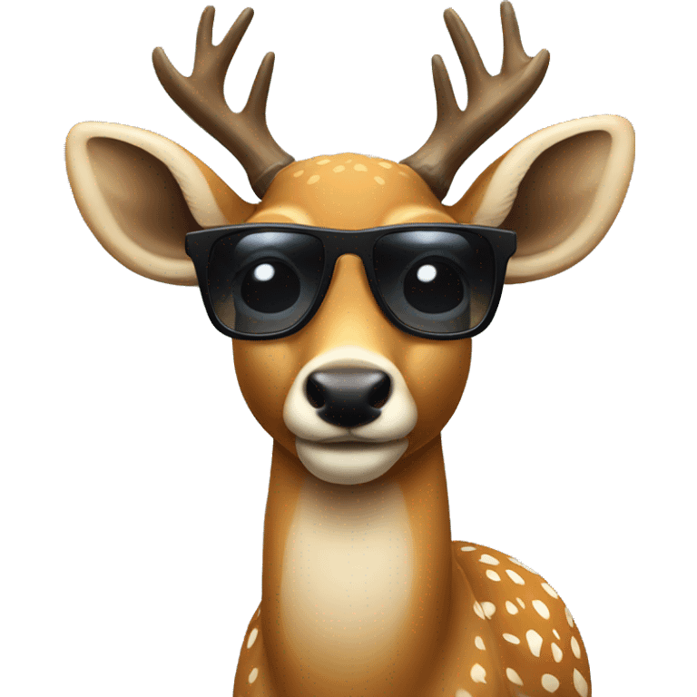 Deer with sunglasses  emoji