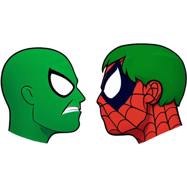 Spiderman kiss hulk emoji