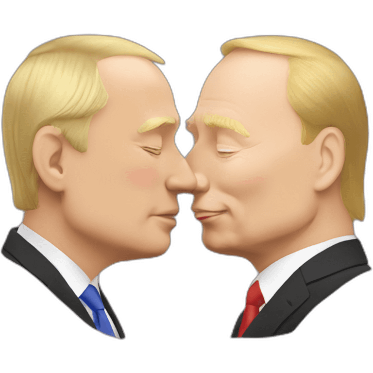 trump-and-putin-kissing,-lgbtq+ friendly, positivity, inclusiveness emoji