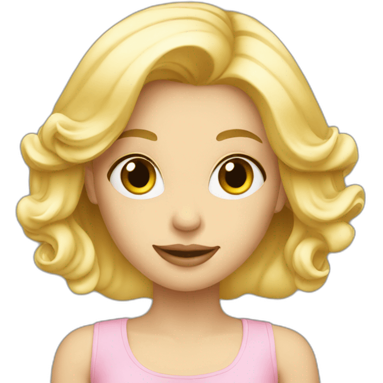 blonde girl with perfume emoji