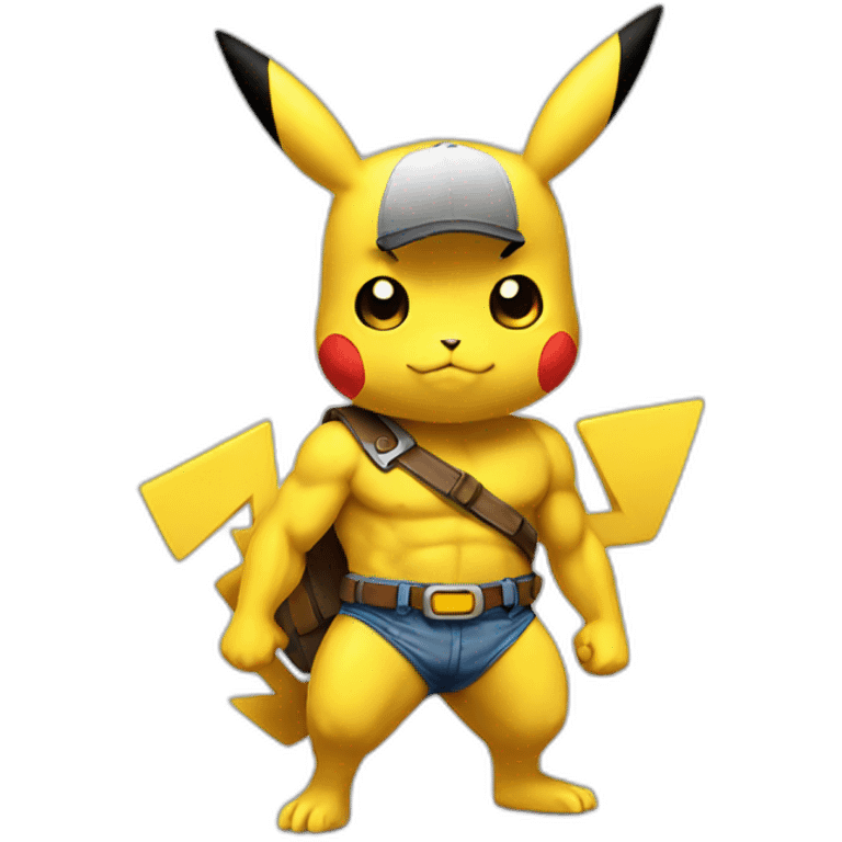 Muscular Pikachu emoji