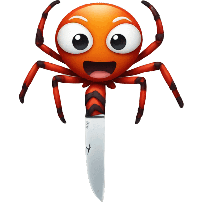 spider with knife emoji