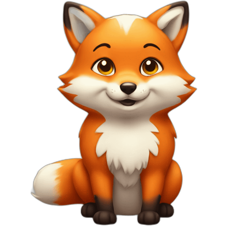 Cute little Chubby Fox emoji