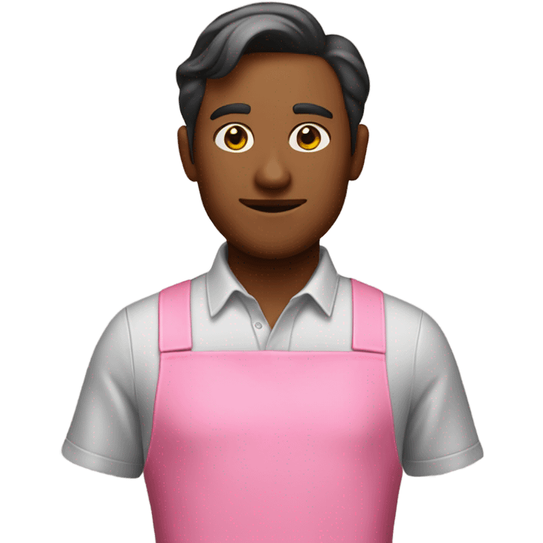 Guy in a pink apron emoji