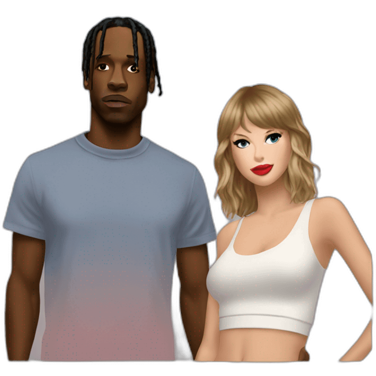 travis scott and taylor swift album cover emoji