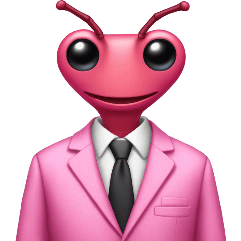 stickbug in a pink suit emoji