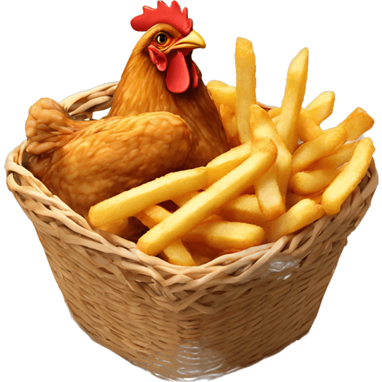 Chicken tenders and fries in a basket emoji