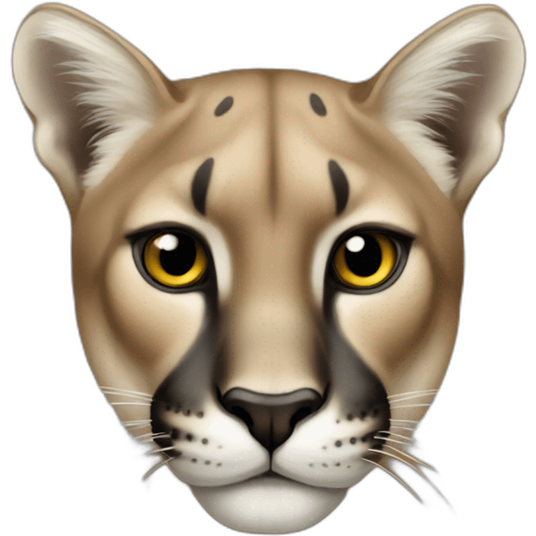 Cara puma negro emoji