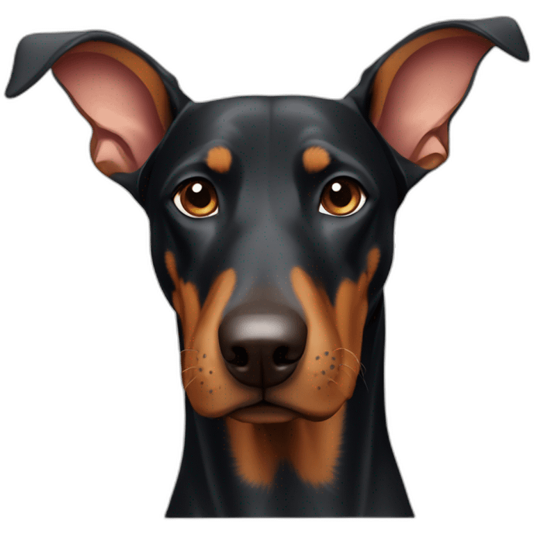 Doberman face emoji