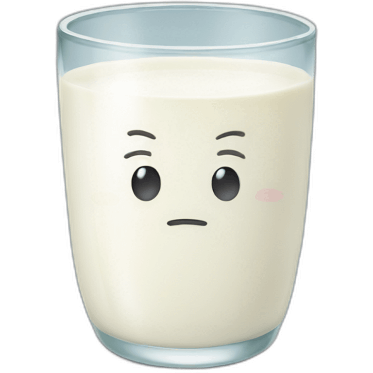 Weird glas of milk emoji