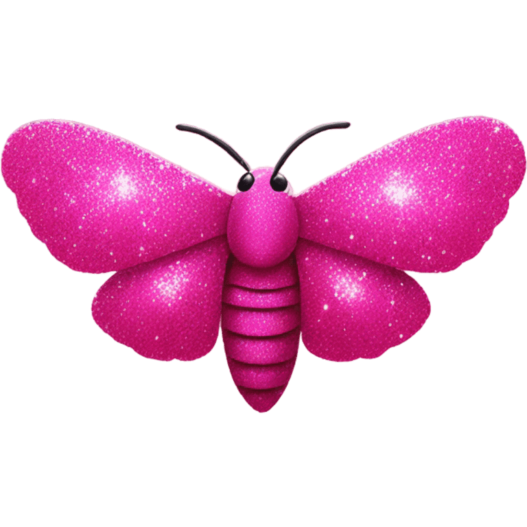 Hot pink moth with glitter  emoji