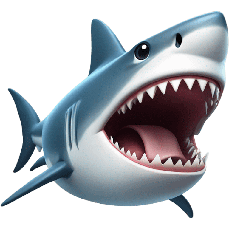 Shark with fish in its mouth emoji