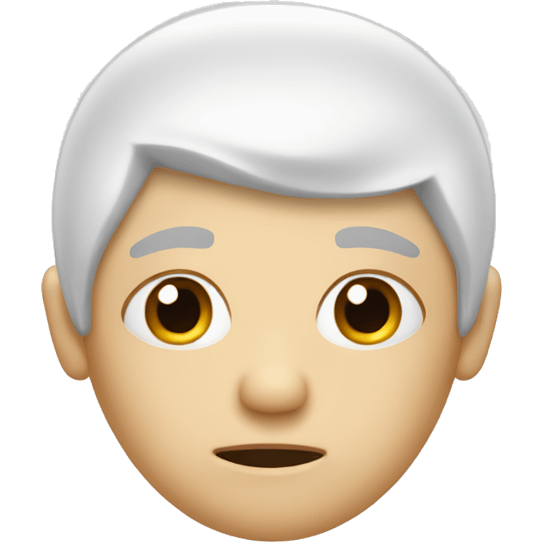 white wig cap with stressed face  emoji