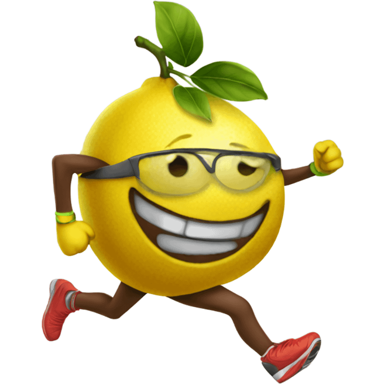 sprinting lemon fast  emoji