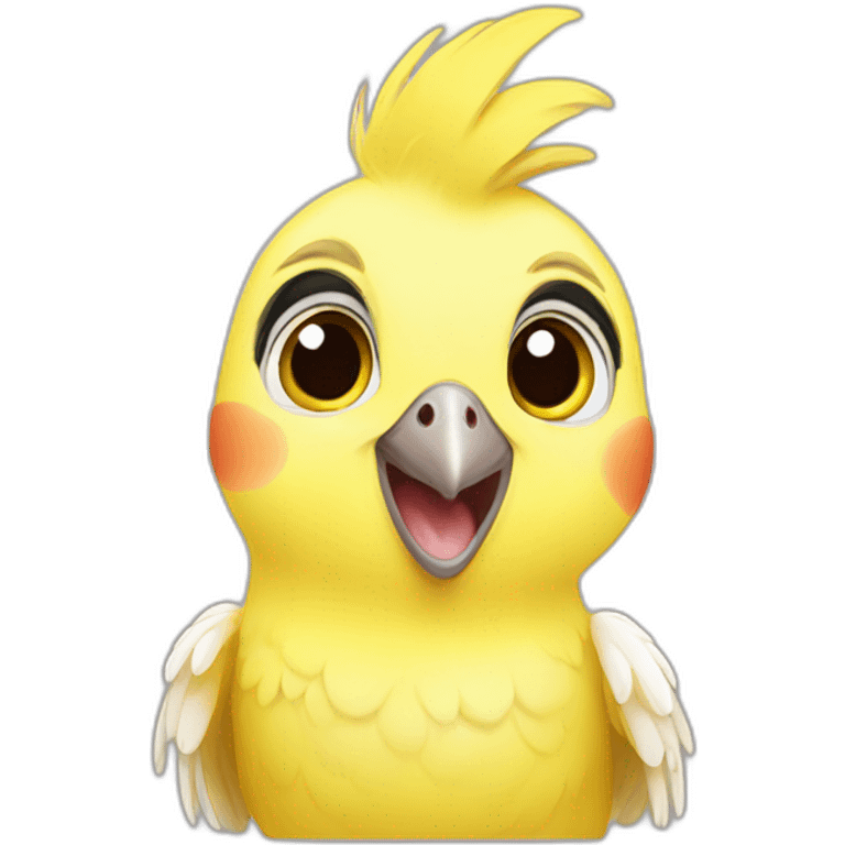 cute-yellow-cockatiel-say-ok emoji