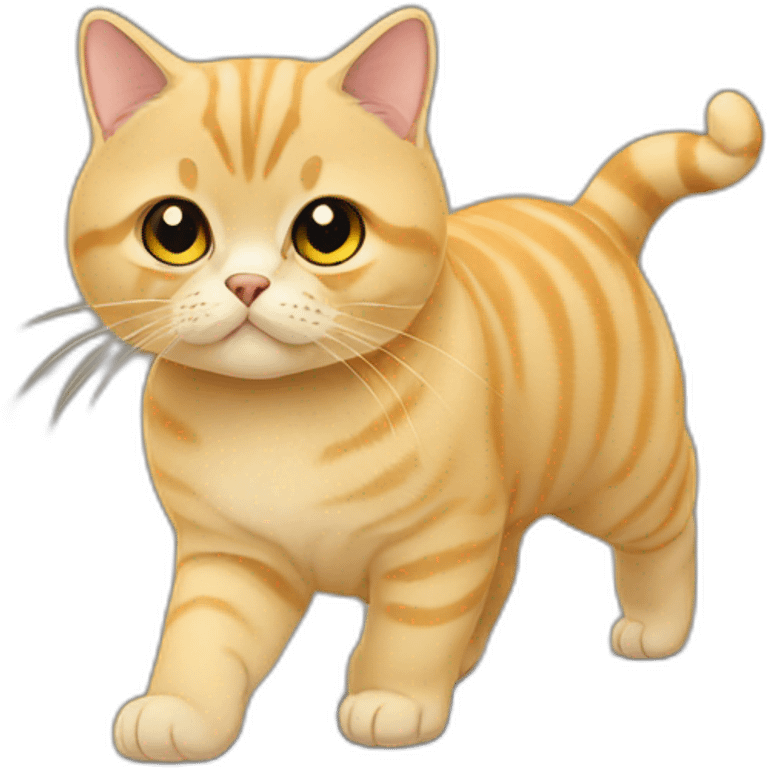 Golden British Shorthair Walking emoji