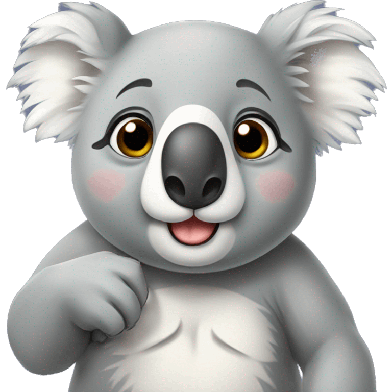 Koala enfermo dando un beso  emoji