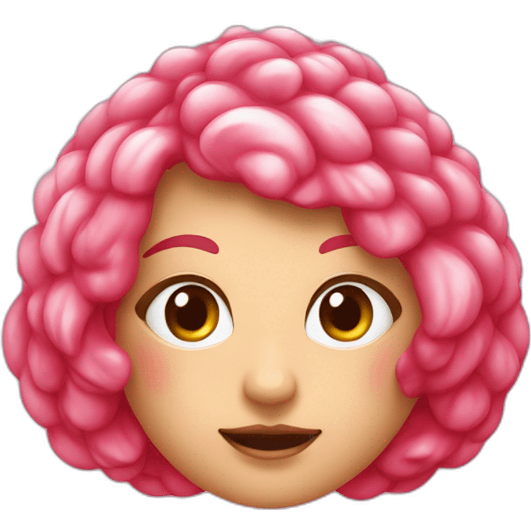 Une fraise de couleur rose emoji