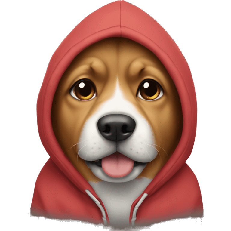 Dog wearing an hoodie emoji