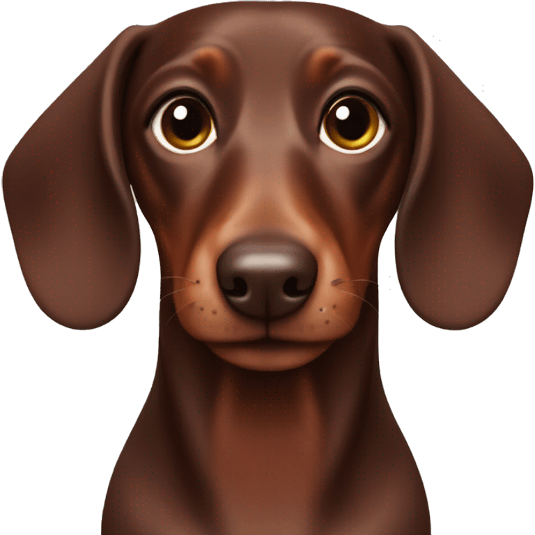 chocolate dachshund emoji