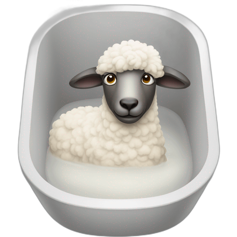 sheep in an empty bathtub emoji