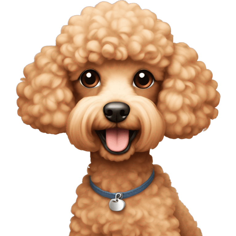 Miniature apricot poodle emoji