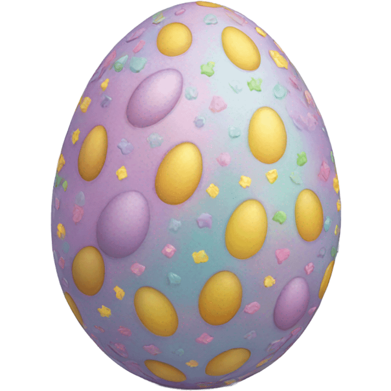 Realistic detailed pastel decorated Easter egg emoji