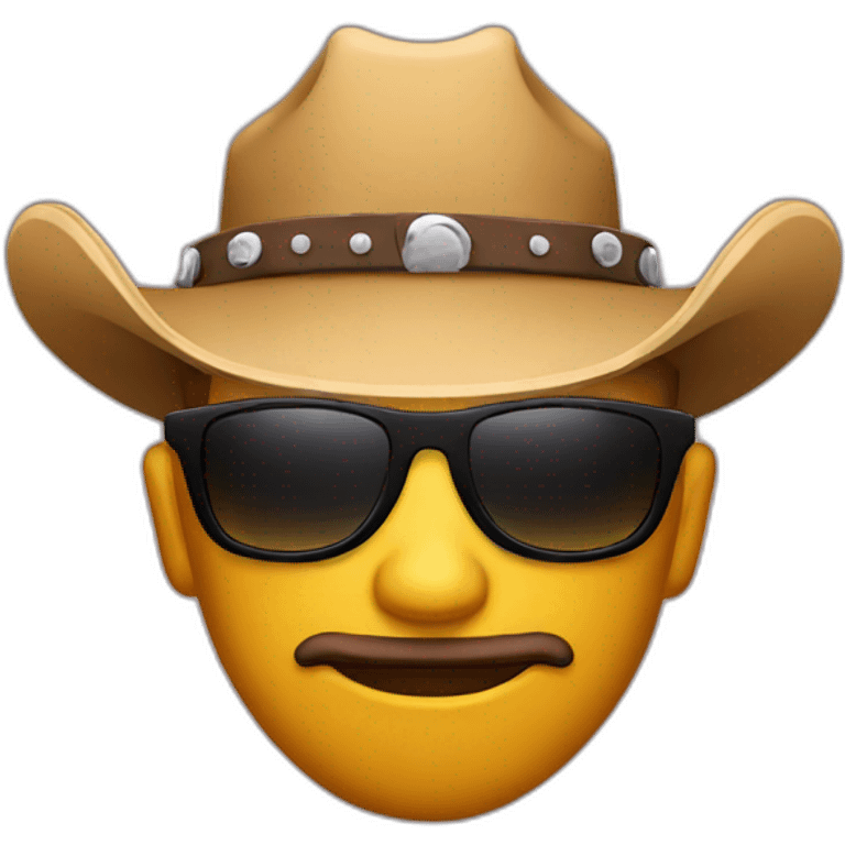 cowboy emoji with sunglasses emoji