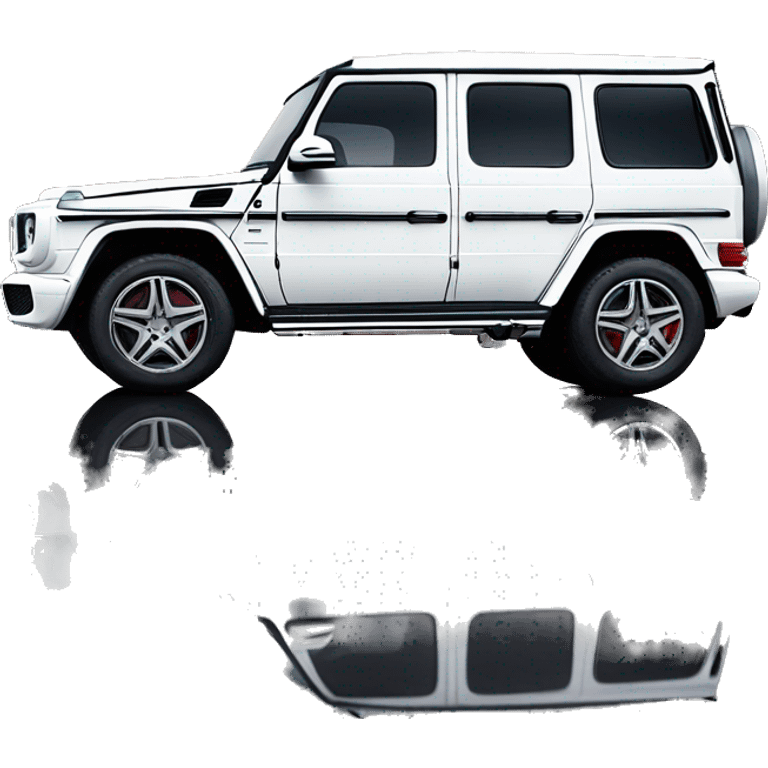 White Mercedes G-Klasse SUV emoji