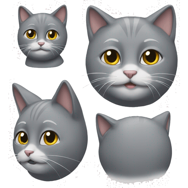 The cat is grey emoji