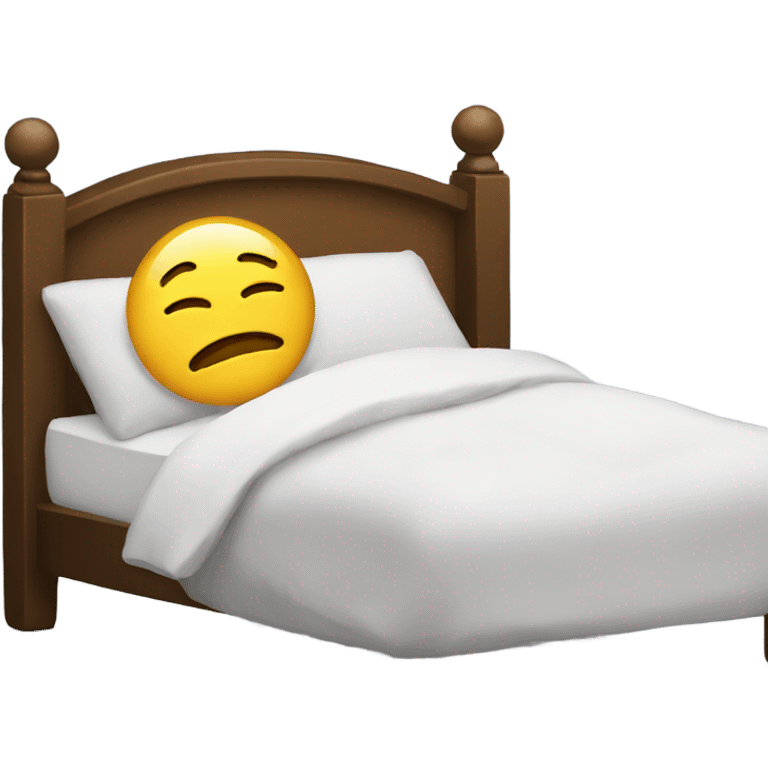 in bed on a phone emoji