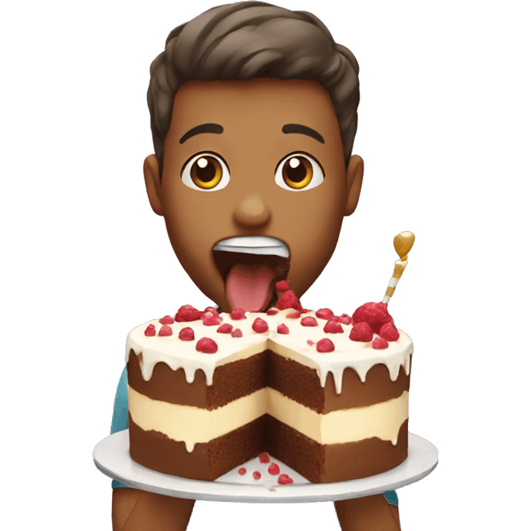 Eating cake emoji