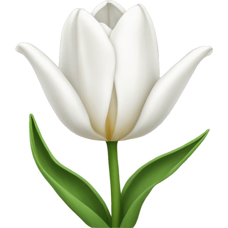 more white tulip emoji