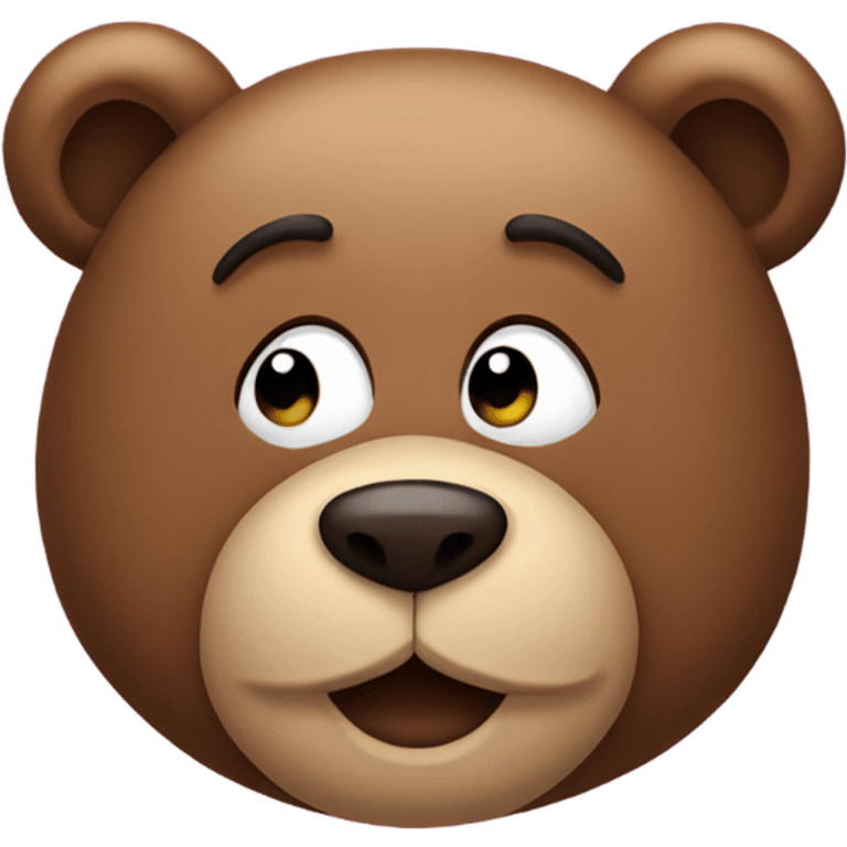 Smirking bear emoji