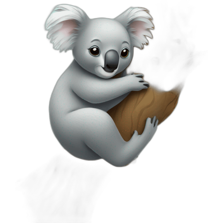 a koala hugging a tree emoji