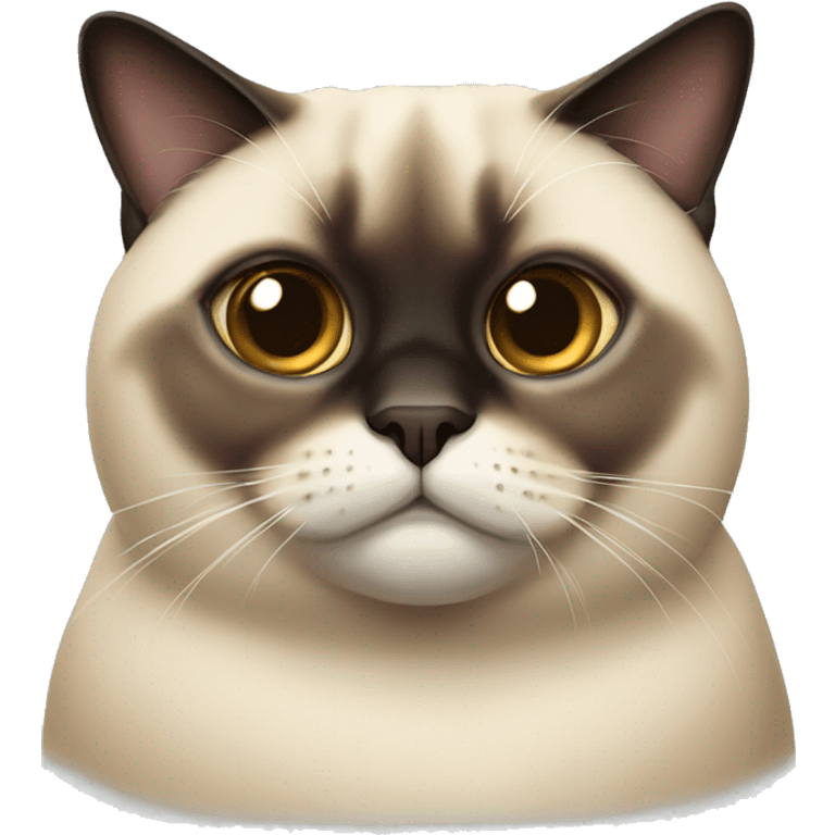 Cross eyes fat siamese cat emoji