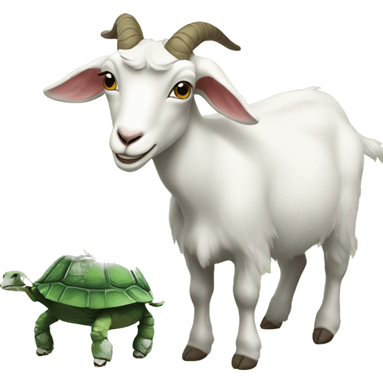 Goat with a turtle emoji