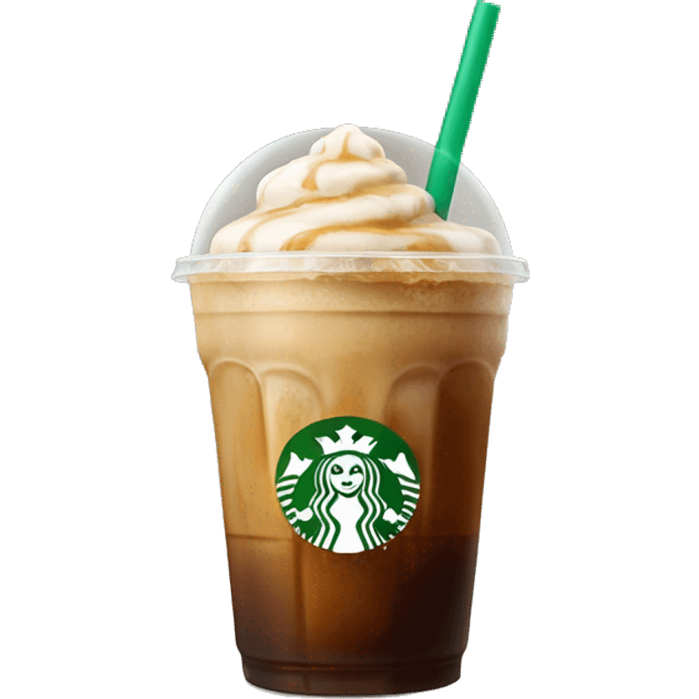 Starbuck ice coffee with ice cubes emoji