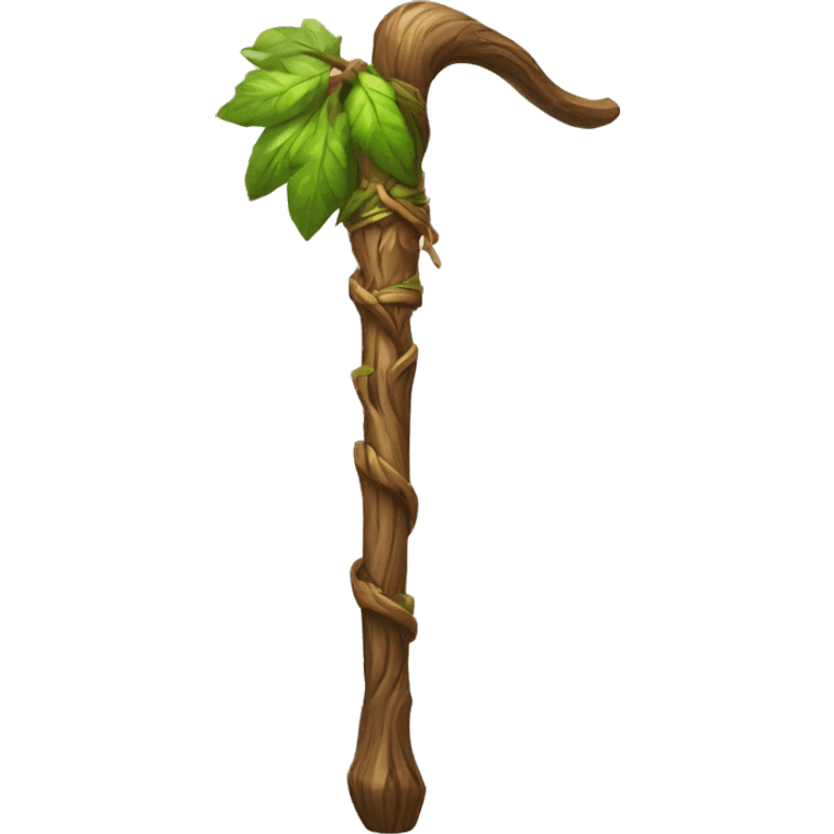 long wooden druid staff emoji