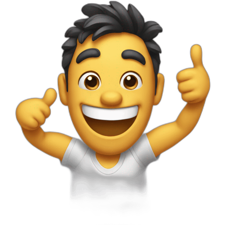 Goofy thumbsup emoji