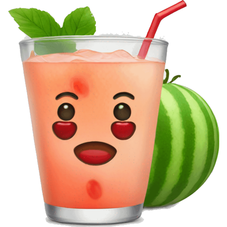  melon drink with cherry emoji