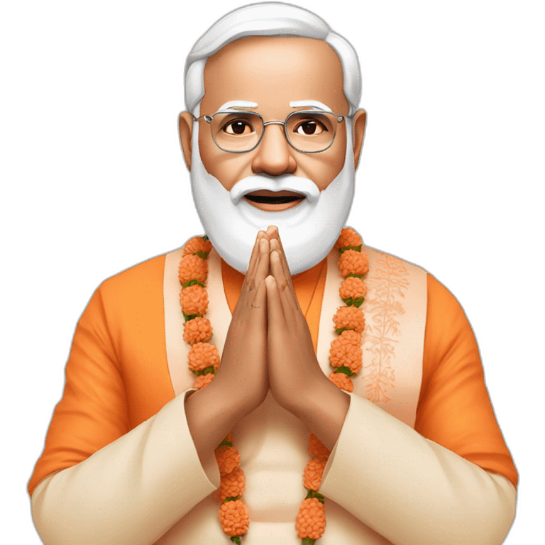 Narendra modi doing prayer emoji