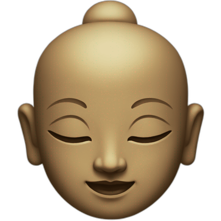 a buddha with peaceful smile emoji