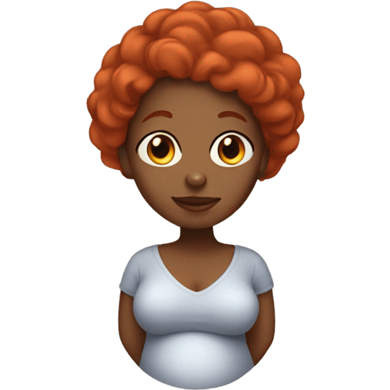 Red head pregnant black woman emoji