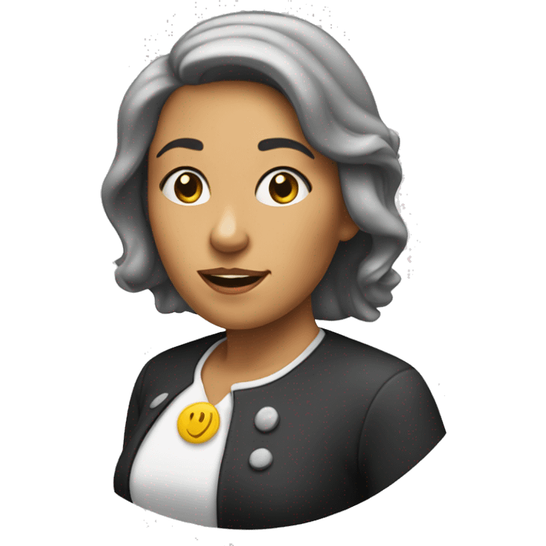 lady pressing button emoji