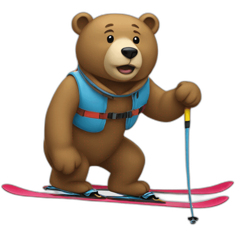 Un ours qui fait du ski emoji