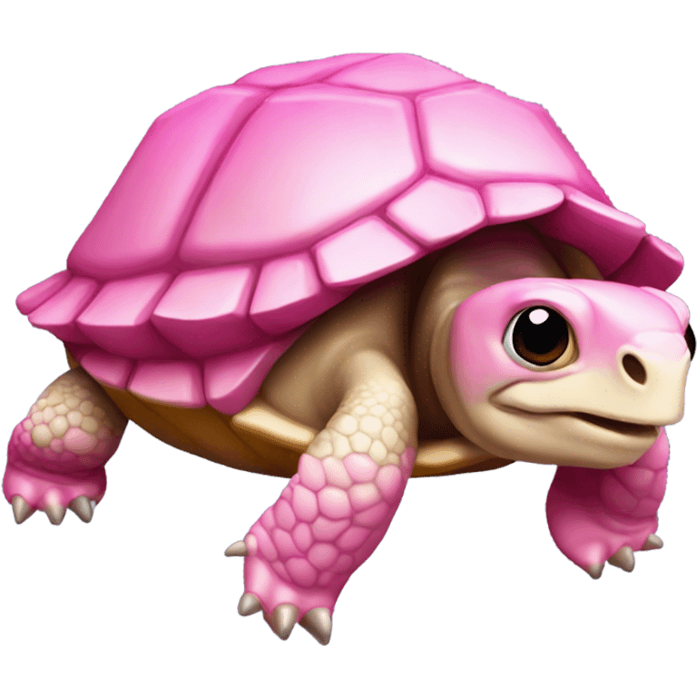 Una tortuga rosa  emoji